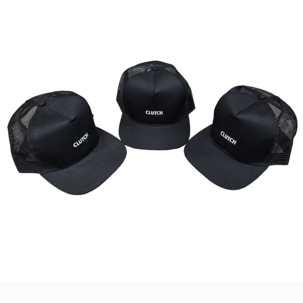 Black Embroidered Hat by Clutch